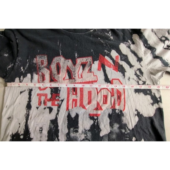 Boyz N The Hood Men's Black & White Tie Dye T-shirt Size Medium 100% Cotton - Picture 7 of 8